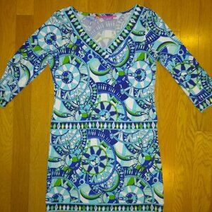 MACBETH COLLECTION  LADIES' V-NECK DRESS  POLY/SPANDEX  SIZE: M